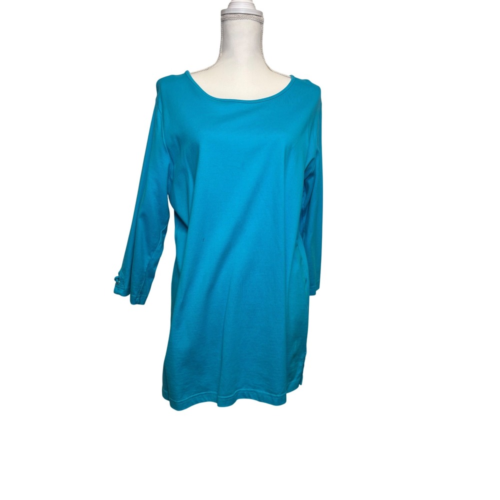 Denim &โ Company Women's Light Blue Long Sleeve Size Large